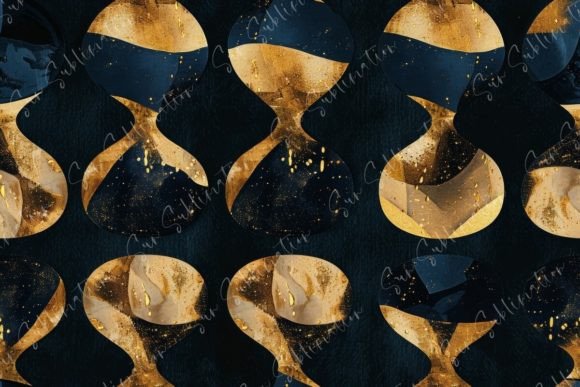 Abstract Gold and Navy Patterns: Elevate Your Visual Projects