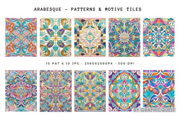 Arabesque PS Patterns Tiles Papers