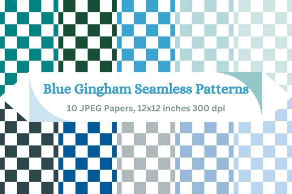 Blue Gingham Seamless Patterns: Elevate Your Creative Projects with Classic Charm
