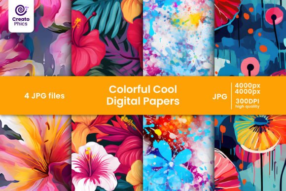 Colorful Floral Patterns Flower Papers