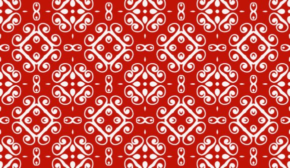 Crimson Symphony of Nature Patterns 4: A Design Asset for Modern Branding