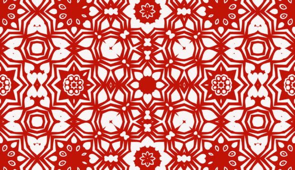 Crimson Symphony of Nature Patterns 6