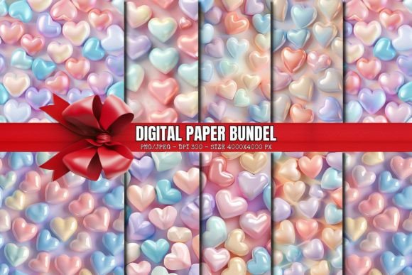 Elevating Digital Branding and Product Design with Seamless Pastel Hearts Patterns