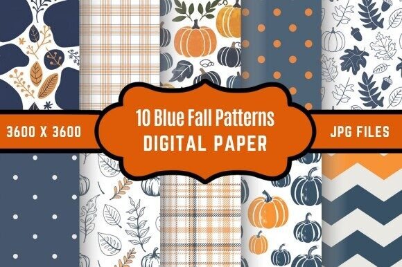 Embrace the Season with Blue Fall Patterns: A Fresh Take on Autumn Design