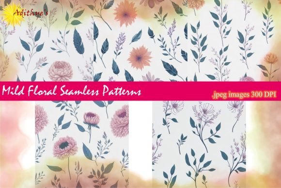 Mild Floral Seamless Patterns: A Versatile Foundation for Creative Projects