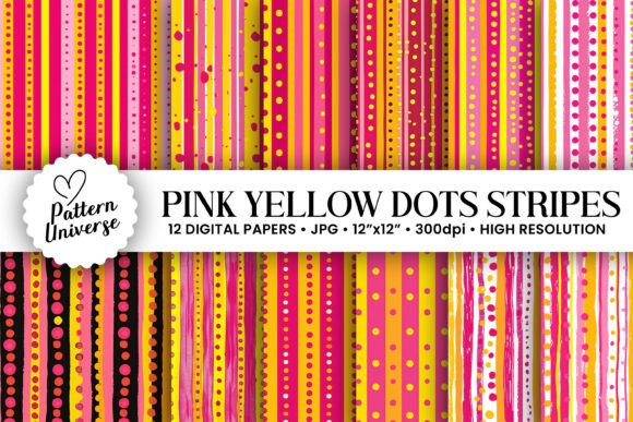 Pink Yellow Dotted Stripes Patterns: The Ultimate Solution for Creative Projects