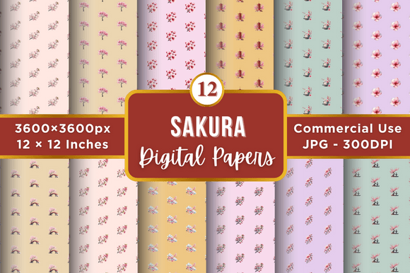 Sakura Digital Paper Patterns: A Versatile Resource for Modern Creators