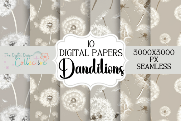 Seamless Dandelion Patterns: Elevating Creative Projects with Nature-Inspired Design