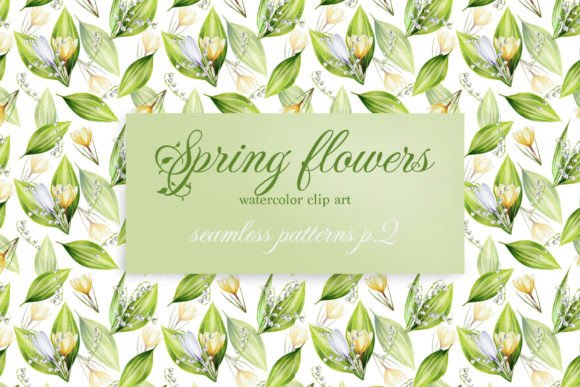 Spring Flowers Watercolor Patterns 2: Bringing Hand-Drawn Elegance to Your Creative Projects