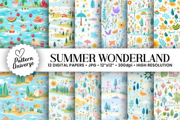 Summer Wonderland Seamless Patterns: A Creative Toolkit for Every Project