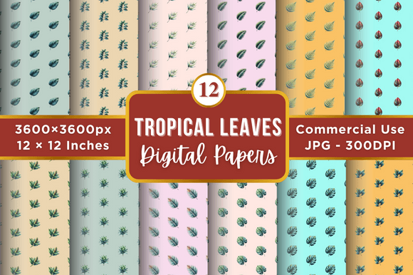 The Strategic Value of Tropical Leaves Digital Paper Patterns in Modern Design