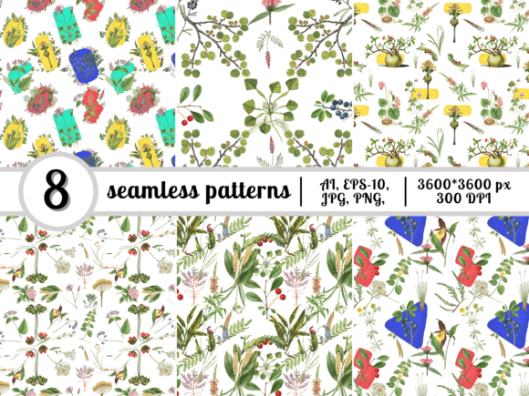 Vintage Botanical Patterns for Creative Projects