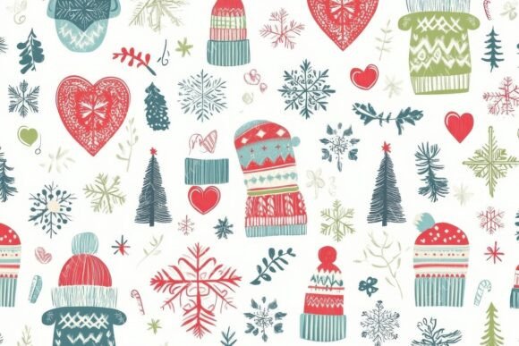 Winter Themed Patterns: Festive Digital Art for Your Projects